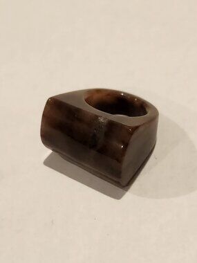 Brown Stone Rock Ring - Size 7